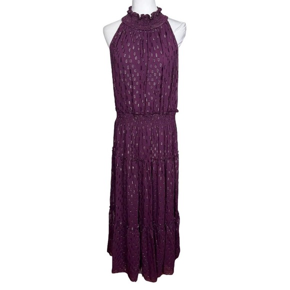 Taylor Dresses & Skirts - 𝅺TAYLOR Maxi Dress Sleeveless High Neck Plum Eggplant Size 14